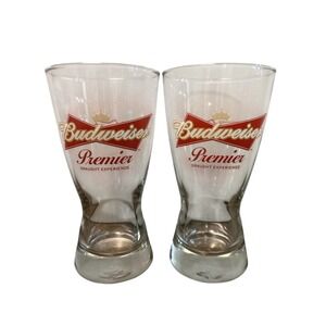 Budweiser Premium Beer Premier Drought Glasses 12oz
